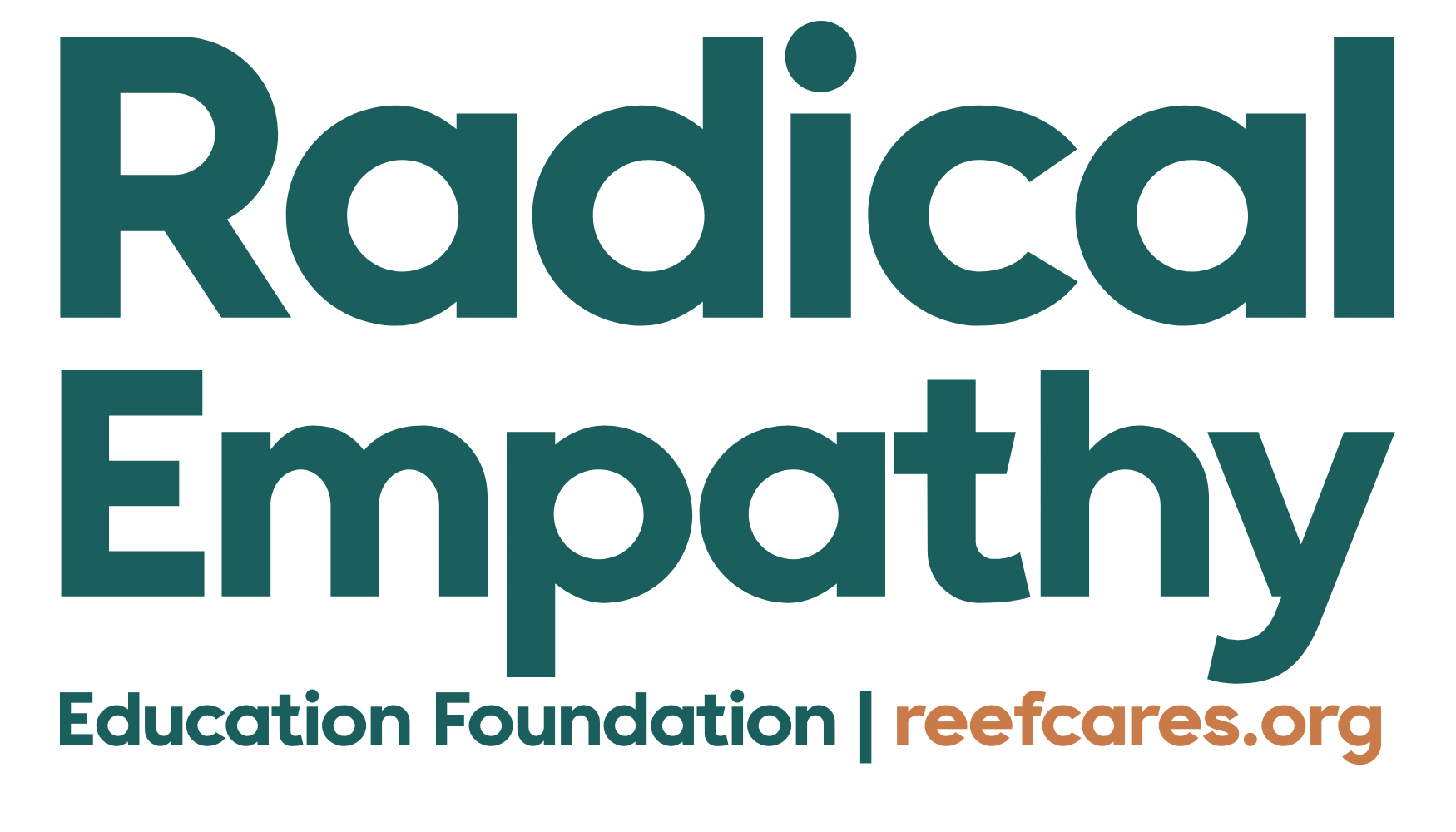 Radical Empathy Education Foundation Logo Teal with Orange URL